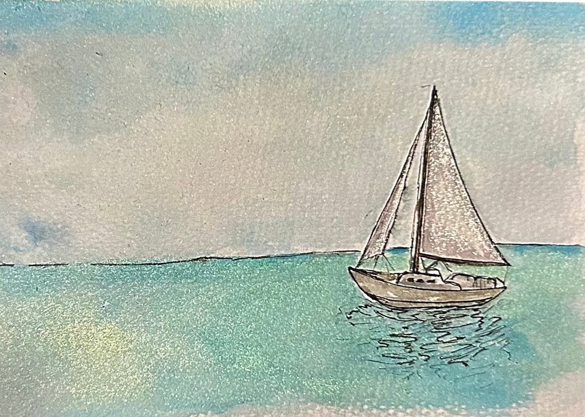 sail boat print